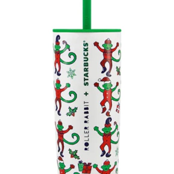 Starbucks x Roller Rabbit Monkey Mas - Steel Cold Cup -LIMITED EDITION - Picture 2 of 3